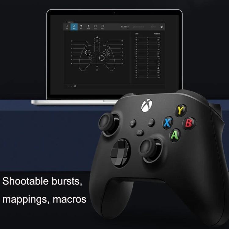 Game controller with mapped buttons and connected USB receiver implied