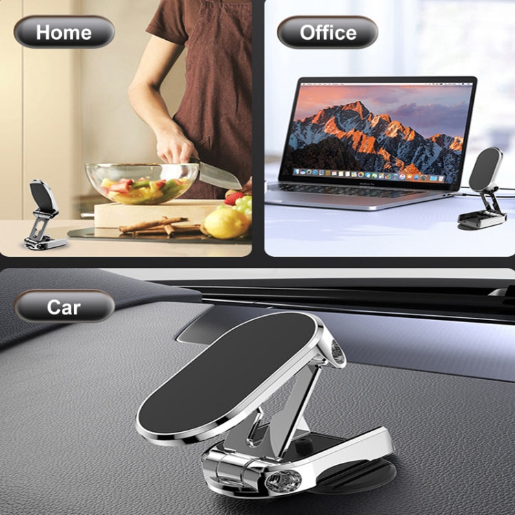 Vehicle Bracket Magnetic Navigation Bracket, Folding Black, Folding Silve