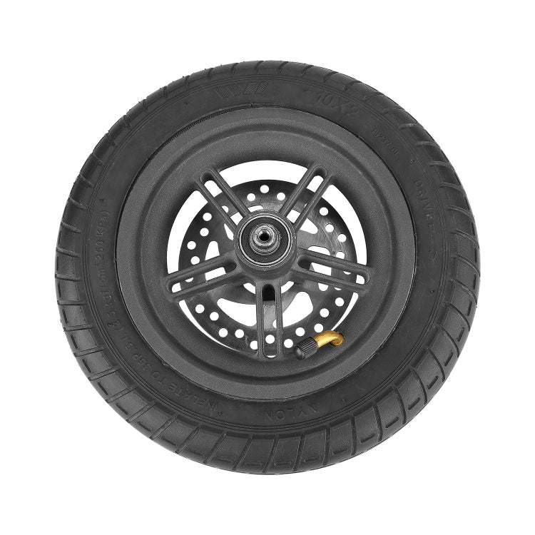Rear wheel with 10-inch pneumatic tire and inner tube, black