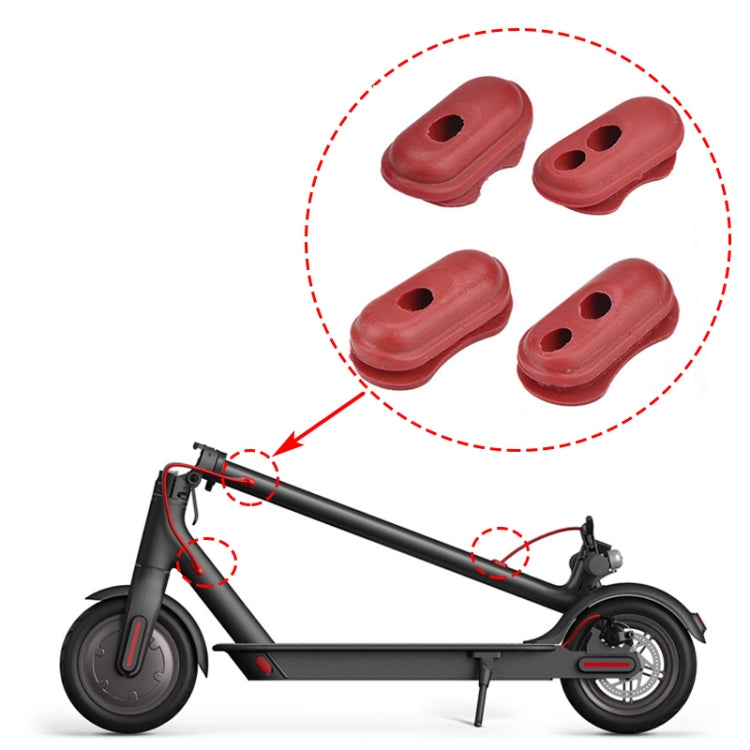 Red silicone charge port cover caps, four-piece set
