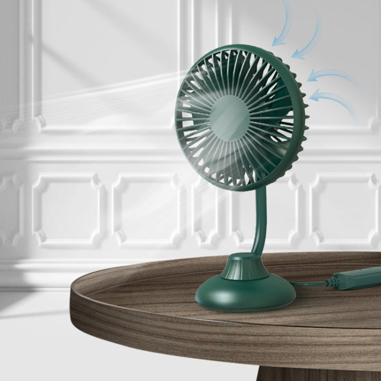 F502 Mini Hose Small Fan Car USB Fan, Green, Black