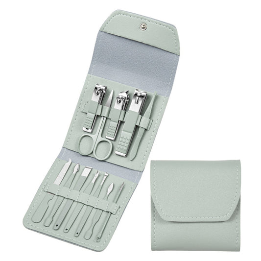 Nail Art Tool Set Nail Clippers Dead Skin Scissors Manicure Tool, 12 In 1 Matcha Green, 12 In 1 Coffee, 12 In 1 Black, 12 In 1 Pink, 12 In 1 Green+Silver Accessories, 16 In 1 Green, 16 In 1 Matcha Green, 16 In 1 Pink, 16 In 1 Coffee, 16 In 1 Blue