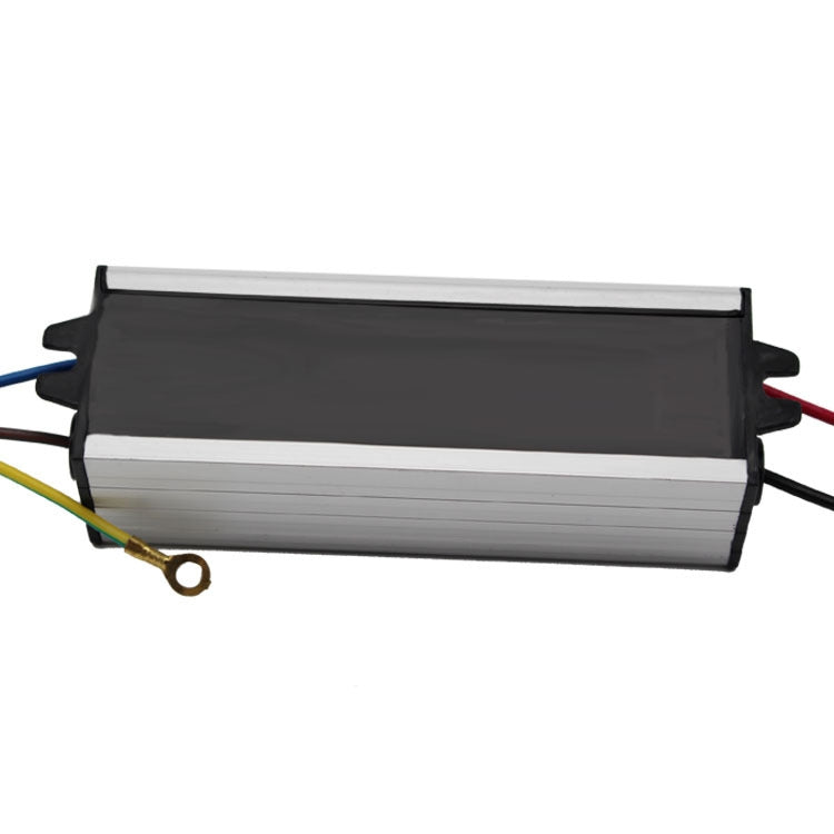 LED constant-current power driver with black end caps and label side housing