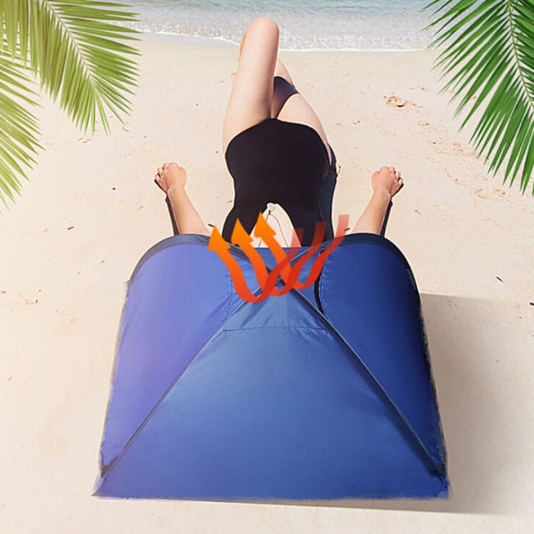 Blue quick-opening sunshade headrest tent, triangular canopy with head opening