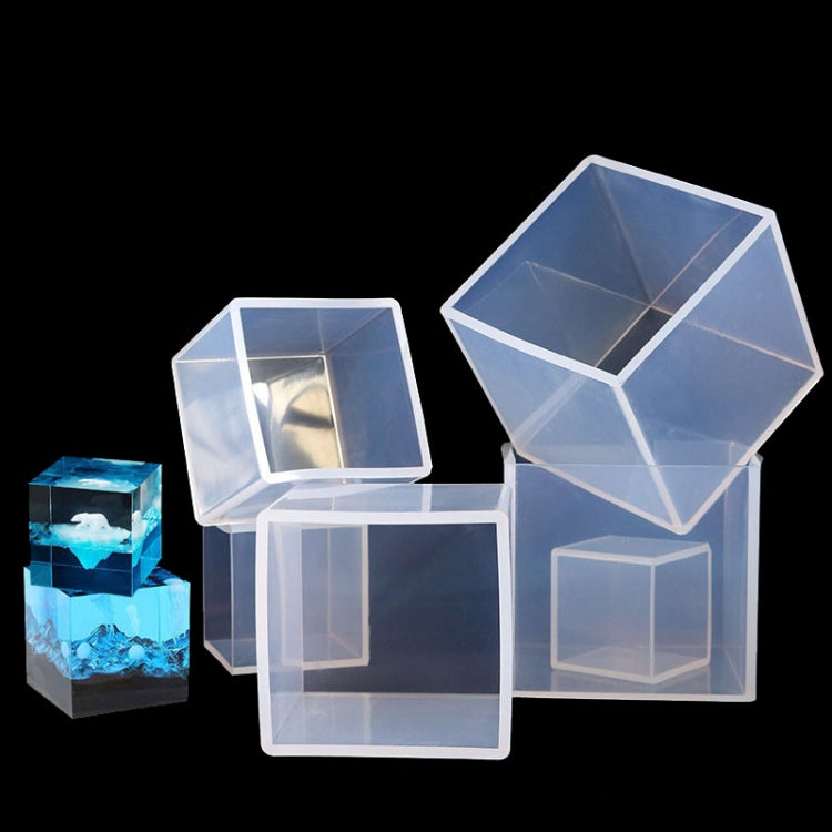 Assorted square silica gel molds, translucent blue, various cavity sizes