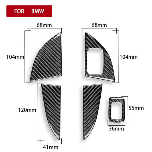 For BMW X1 F48/X2 F39 5pcs /Set Right-Hand Drive Front Rear Door Storage Box Panel Stickers, Right-Hand Drive
