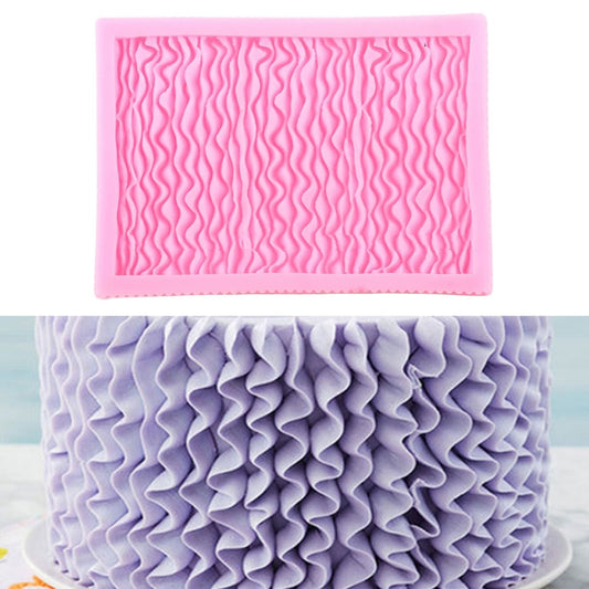 Food Grade Fondant Silicone Mold Pleated Skirt Cake Decorating Tool, CC562
