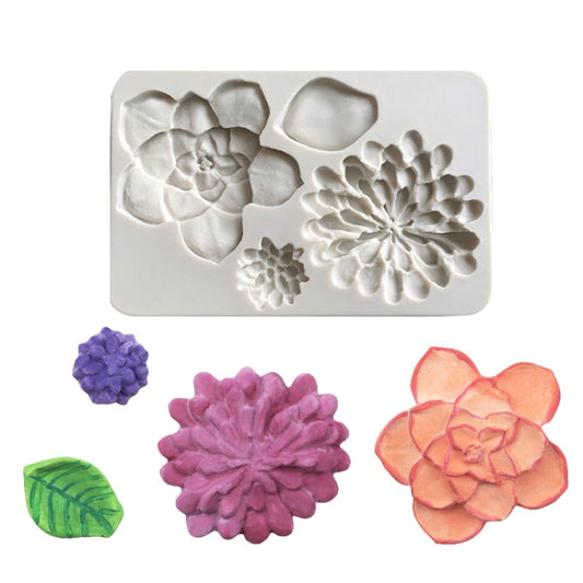 Big Flower Chocolate Fondant Cake Silicone Mold, Big Flower