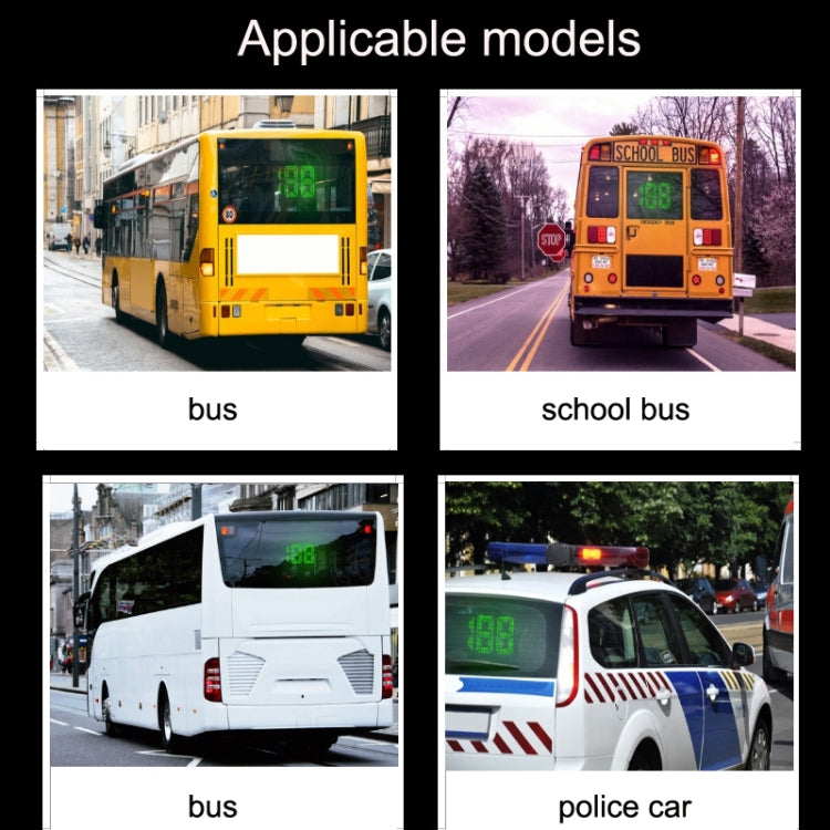GPS HUD speed display used on bus, school bus, and police car