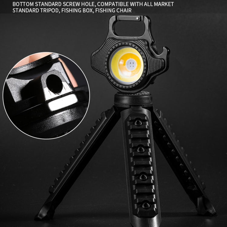 E-SMARTER W5133 Mini Keychain Strong Light Portable Flashlight, Specification:, Black, Black+Tripod