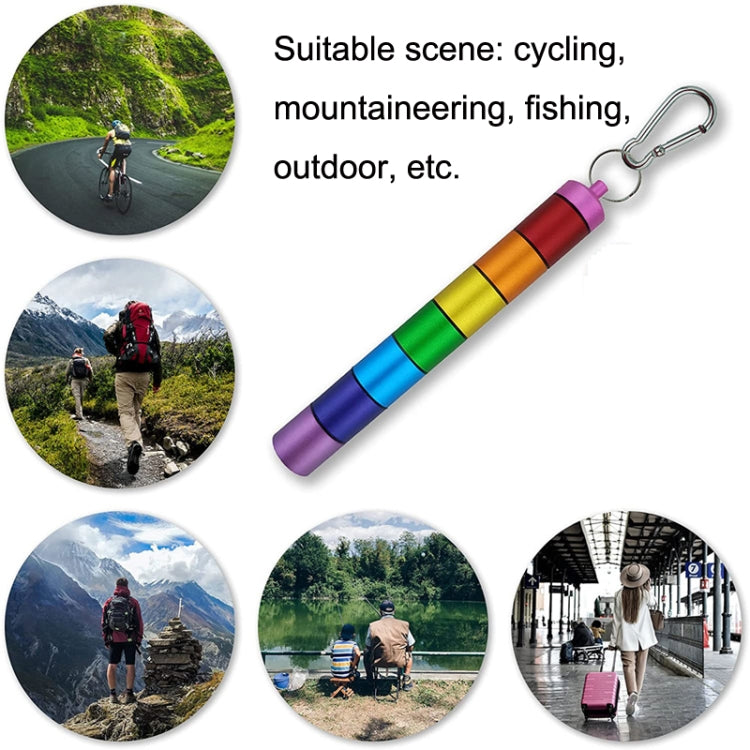 Colorful waterproof pill box tube with carabiner key ring