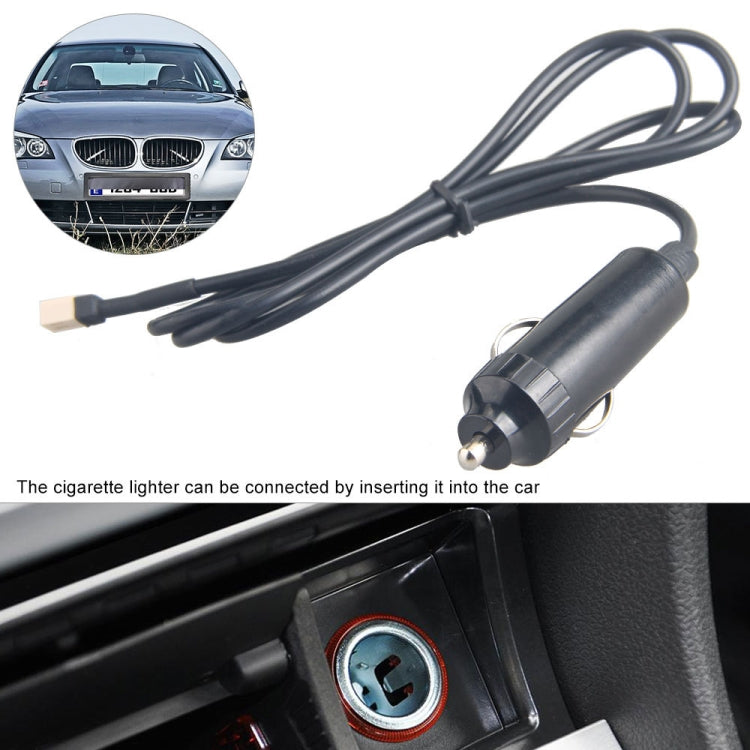 Vehicle cigarette lighter power adapter with cable for license plate frame controller