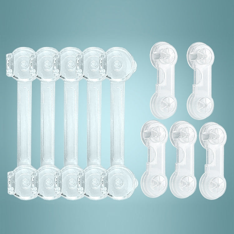 Transparent anti-opening cabinet lock pack with multiple pieces and round anchors
