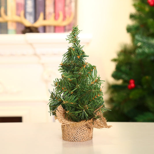 Hemp Bottom Mini Christmas Tree Shopping Mall Window Desktop Decoration, Size:, A-S11 20cm, A-S10 30cm
