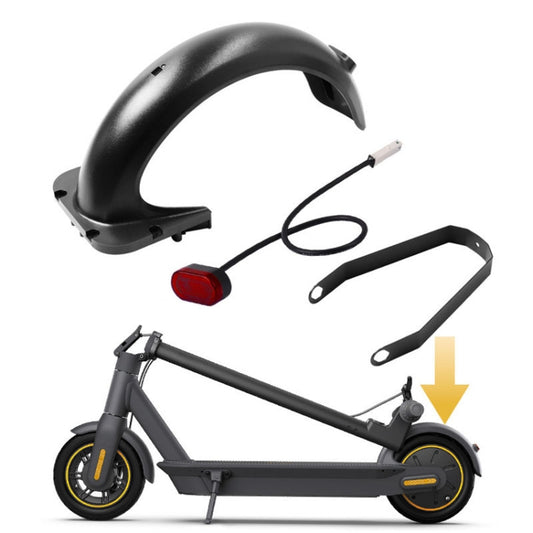 X0255 Electric Scooter Rear Push Board With Taill Light For Ninebot Max G30, Rear Push Board With Taill Light