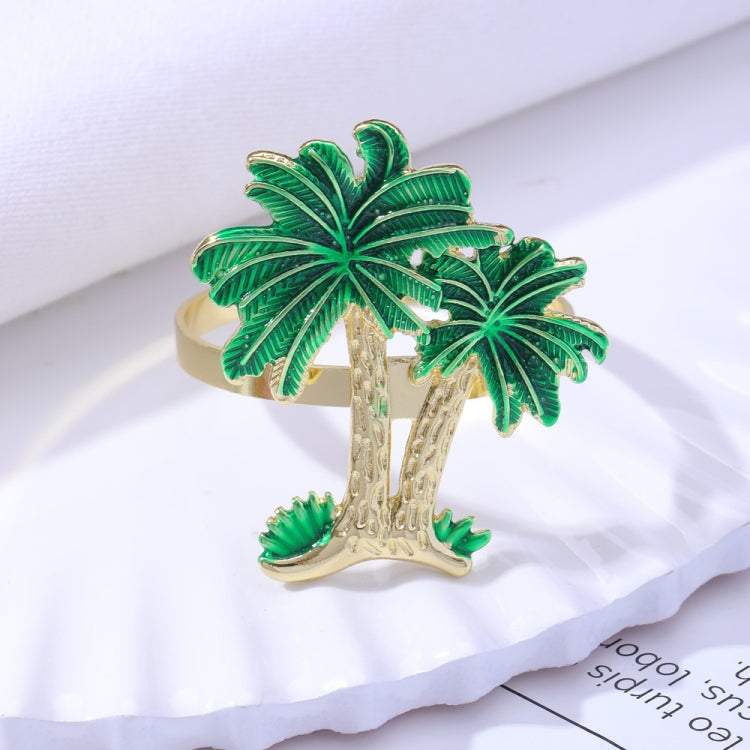 Western Restaurant Coconut Tree Metal Napkin Ring, Tree Metal Napkin Ring