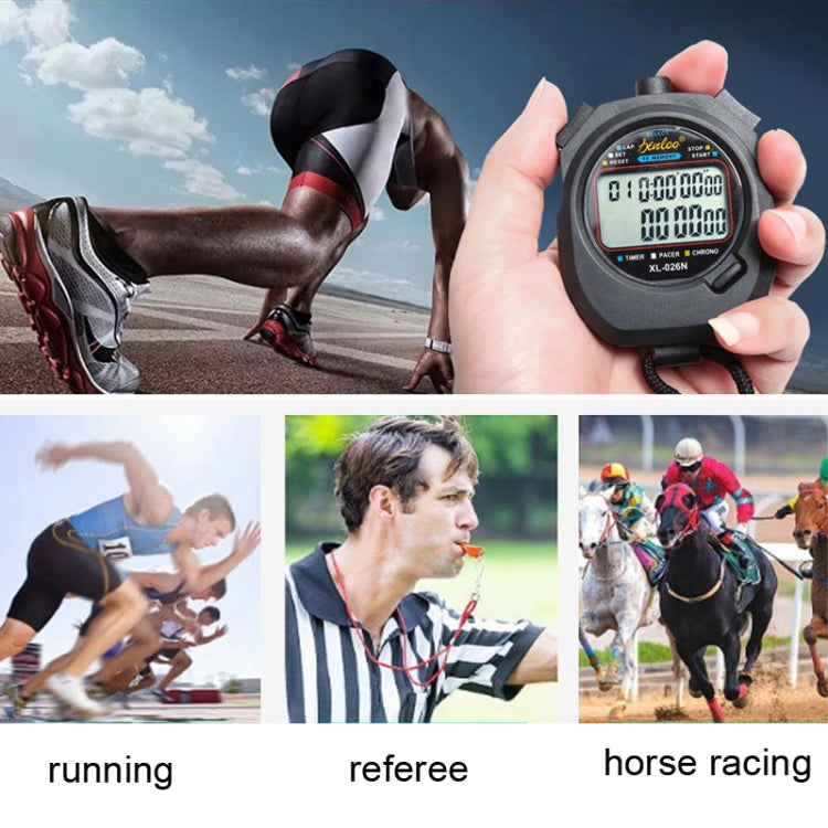 XINLONG XL-026N Double Row 10 Memories Electronic Stopwatch Large Screen Display Referee Timer, XL-026N