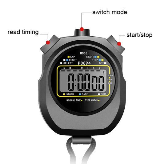 PC894 Electronic Stopwatch Timer Sports Fitness Training Referee Stopwatch, PC894