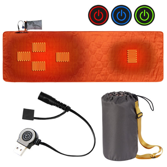 Winter Outdoor Camping Smart Portable Heating Sleeping Pad, 198x61cm Orange, 198x61cm Black, 198x61cm Gray, 198x61cm Flower