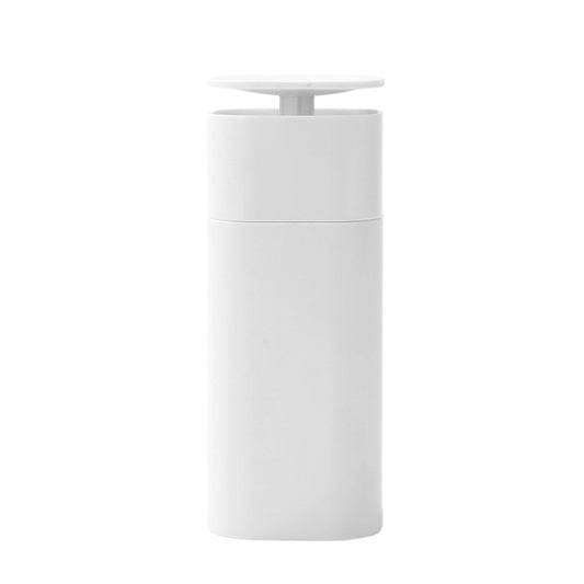White lotion dispenser storage bottle with pump top and capped spout