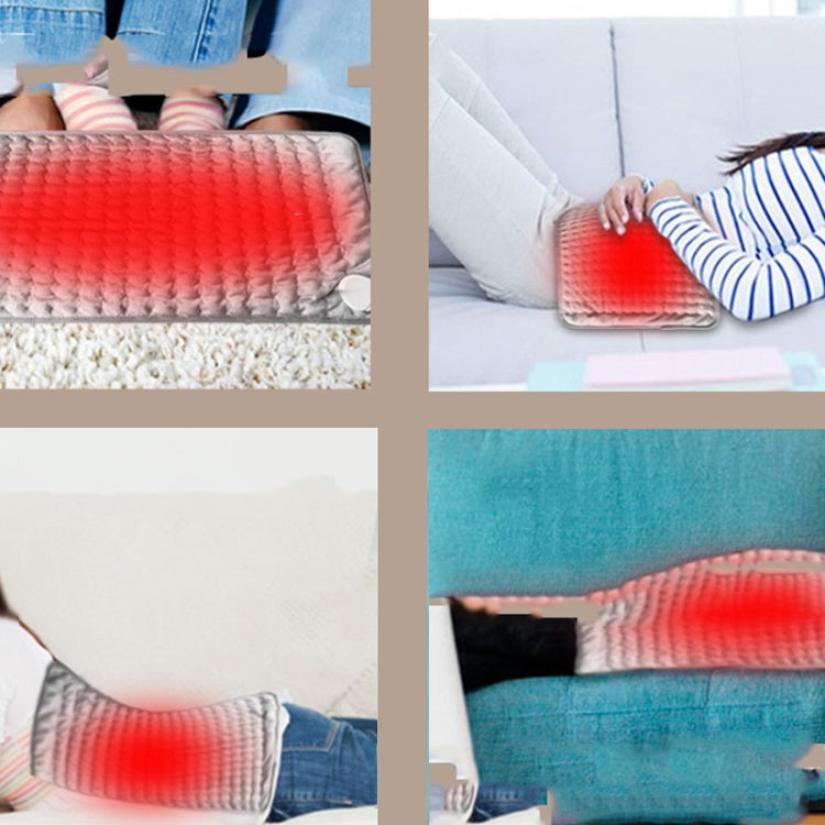 Electric heating pad blanket with glowing red heat under bedding
