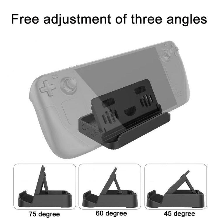 Adjustable console stand with three-angle support base, black