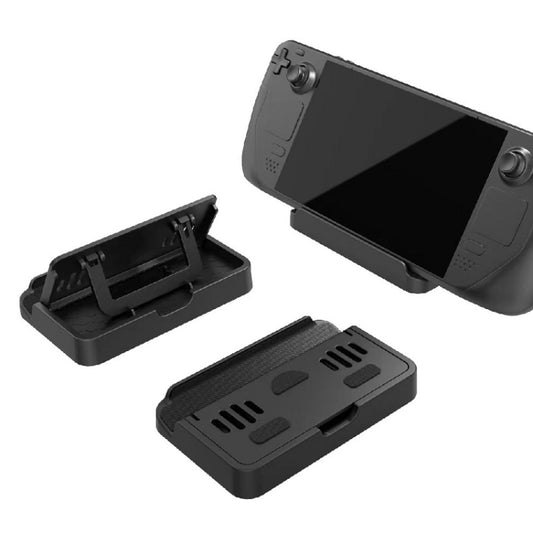 Adjustable folding console stand with trackpad sticker set, black parts