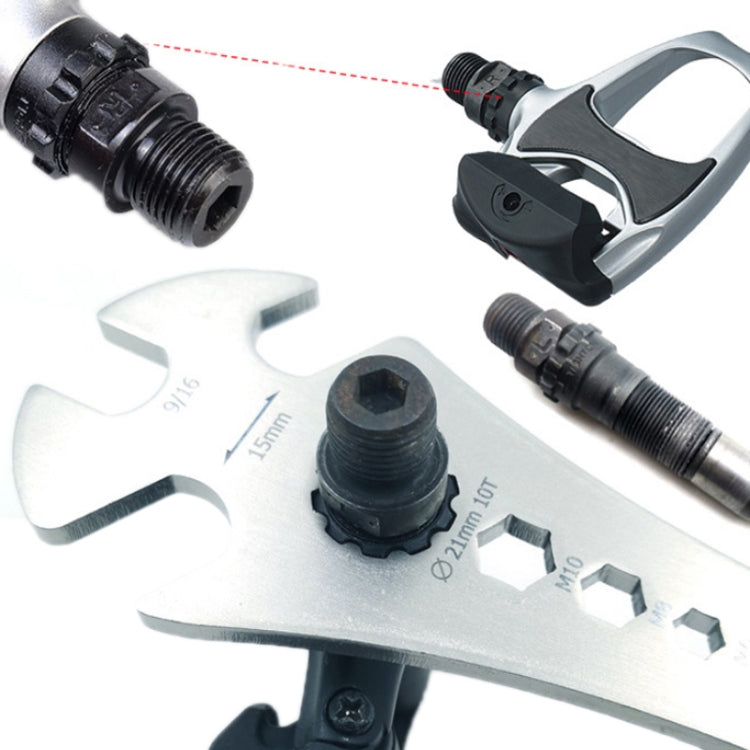 BIKERRSAY Multifunctional Extended Bicycle Pedal Wrench, BT034S
