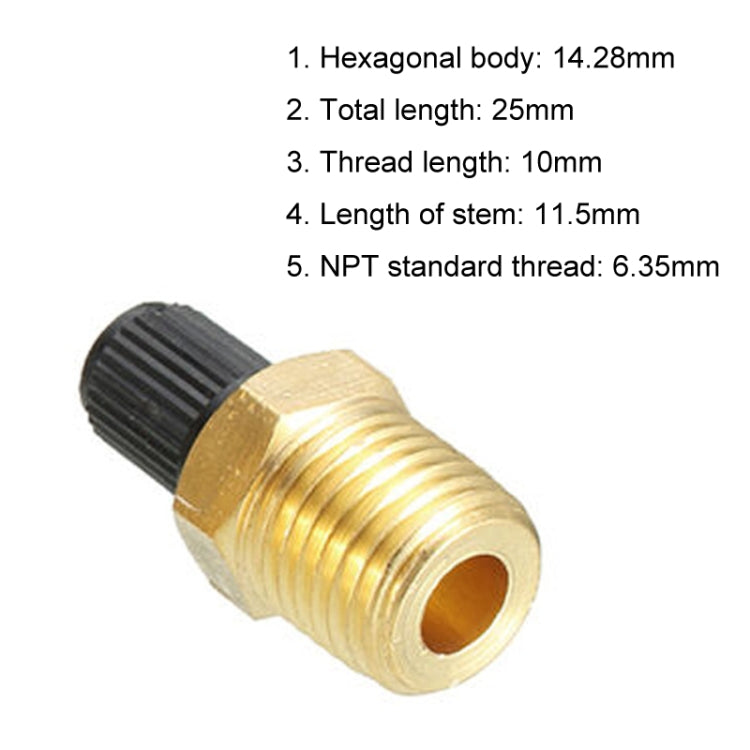Brass threaded valve with black ribbed cover, hex body and open port