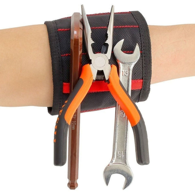 Electric Woodworking Multifunctional Powerful Magnetic Wrist Strap, Style:, Three Rows Black, Three Rows Red, Three Rows Blue, Five Rows Black, Five Rows Red, Five Rows Blue