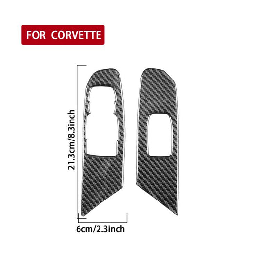 For Chevrolet Corvette C8 2pcs /Set Right-Hand Drive Lift Button Decorative Sticker, Right-Hand Drive