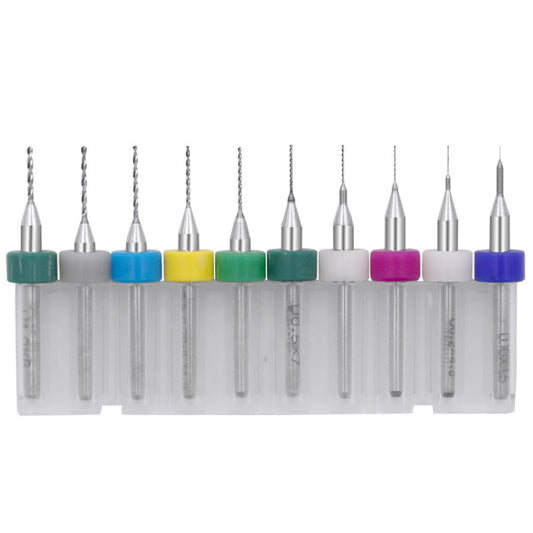 10 In 1 PCB Tungsten Steel Drill Bits Carving Miniature Drill Bits, Size:, 0.1-1mm, 0.6-1.5mm, 1.1-2mm, 1.5-2.4mm, 2.1-3.0mm