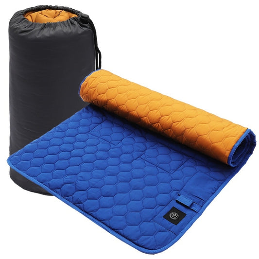 Winter USB Rechargeable Smart Seven Zone Heating Anti-cold Sleeping Bag Pad, 198x62cm Black Gray, 198x62cm Blue Orange