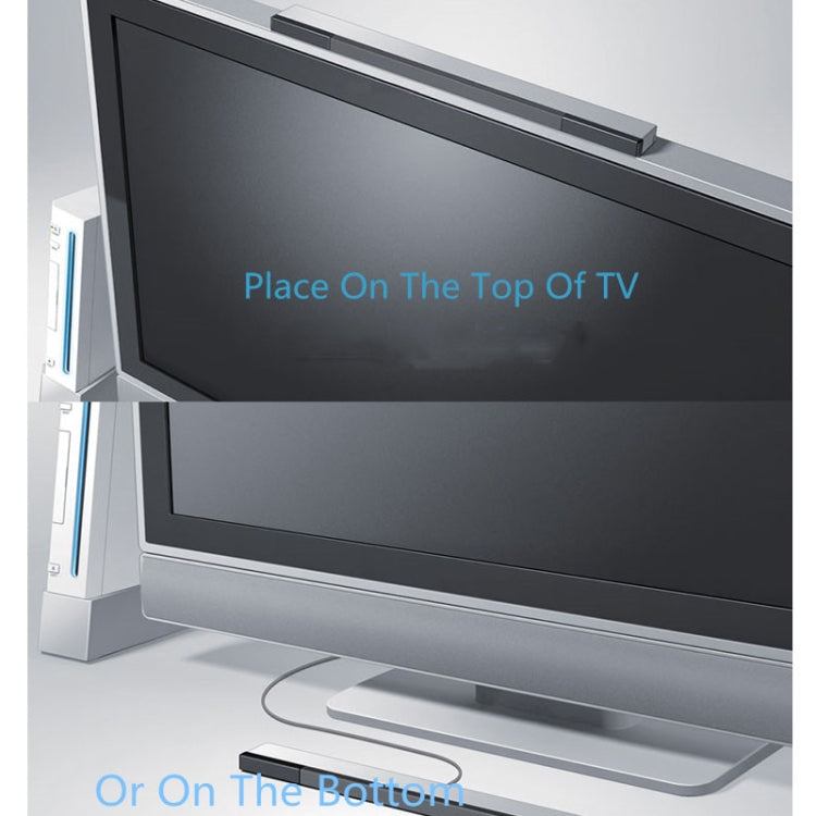Infrared sensor bar on top and bottom of flat-screen TV