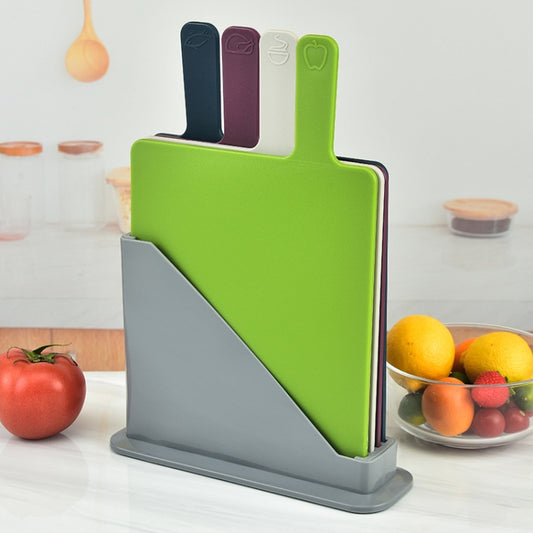 4 PCS/Set Multifunction Classified Plastic Cutting Board Set, Plastic
