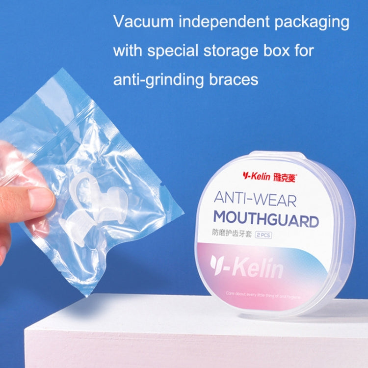 Anti-wear mouthguard case with vacuum-sealed storage bag and two clear braces