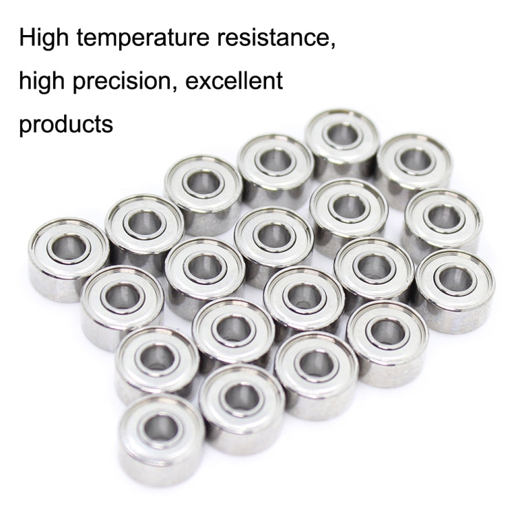 Set of 20 miniature metal ball bearings, 693ZZ, scattered small silver bearing units