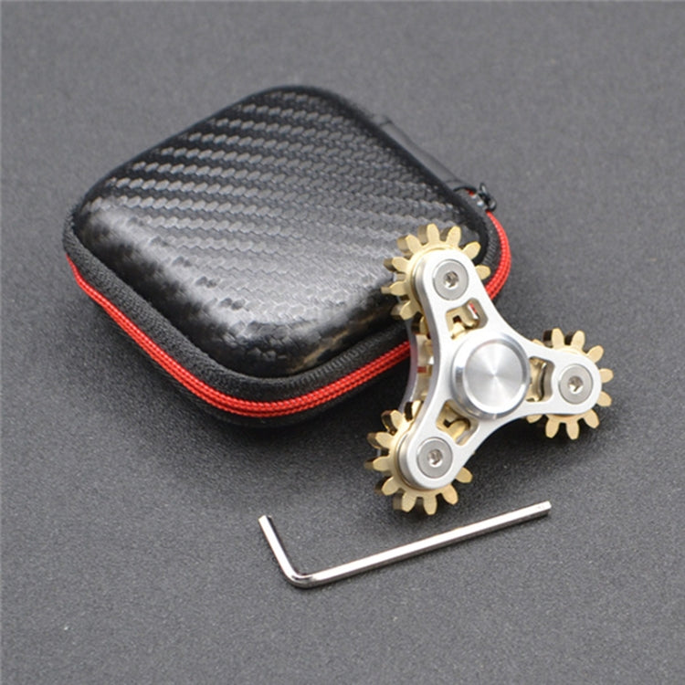 Four-gear metal fidget spinner with storage case and hex key tool