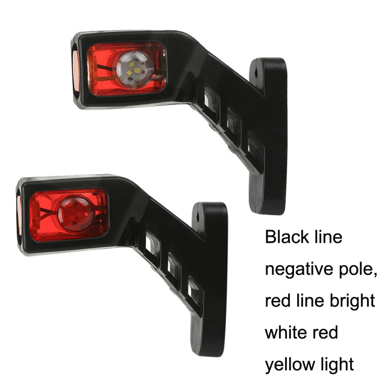 LED truck side marker lights with red and amber lenses, black housing, side view