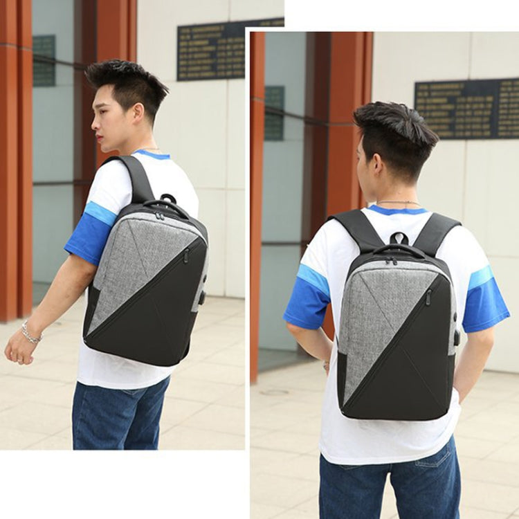 3-in-1 computer backpack worn by person, adjustable shoulder straps