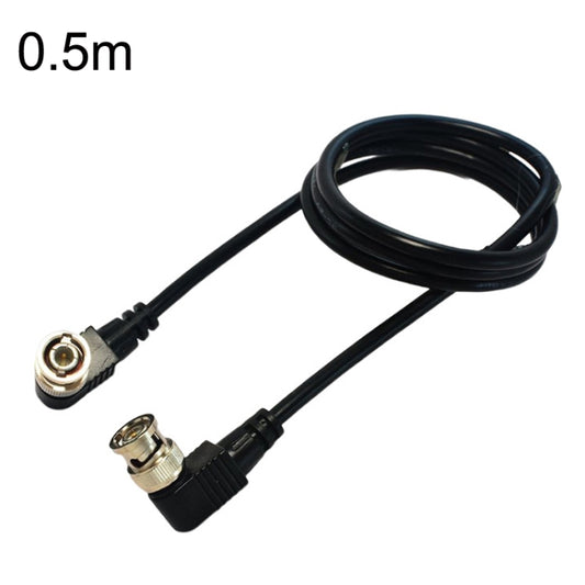 0.5 m coaxial audio/video cable with male-to-male BNC connectors, black