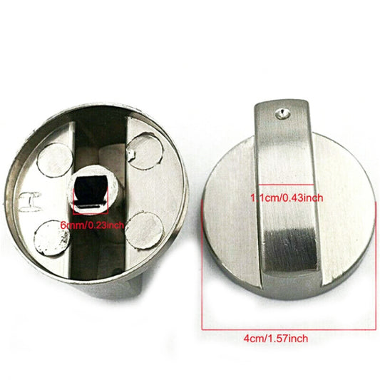 2pcs 6mm Cooker Hob Knobs Gas Stove Knobs Control Switch, 2pcs 6mm Round