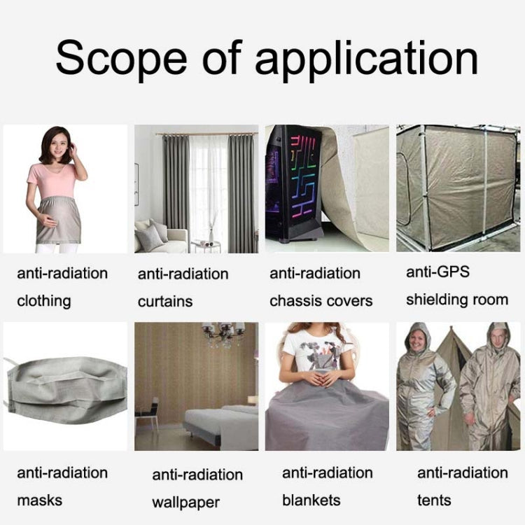 Anti-radiation shielding fabric used for masks, curtains, blankets, and tents