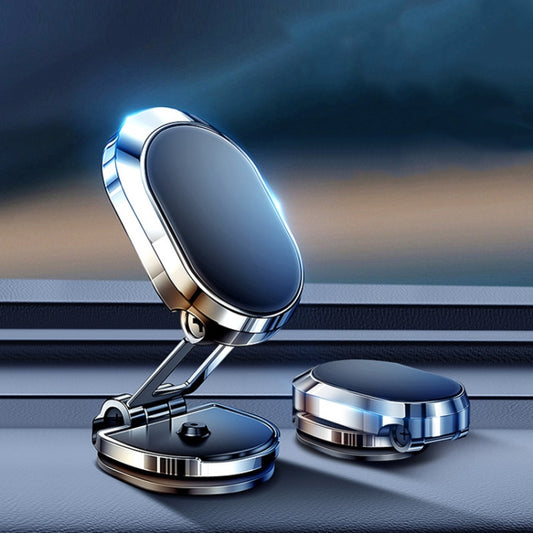 U18 Mini Car Foldable Rotating Magnetic Mobile Phone Navigation Holder, U18 (Black), U18 (Silver)