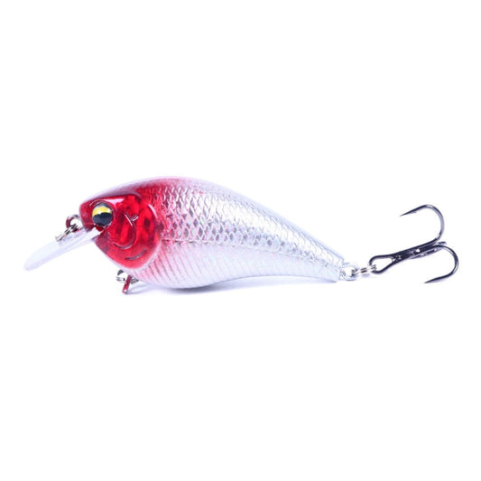 Red and silver shimmering floating VIB fishing lure with treble hooks