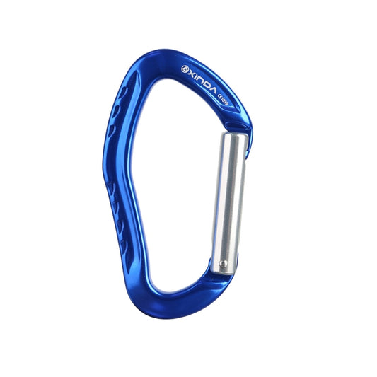 XINDA 22KN Rock Climbing Straight Quickdraw Spring-loaded Gate Buckle Aluminum Carabiner, XD-8126 (Blue), XD-8126 (Black), XD-8126 (Red), XD-8126 (Orange), XD-8126 (Silver)