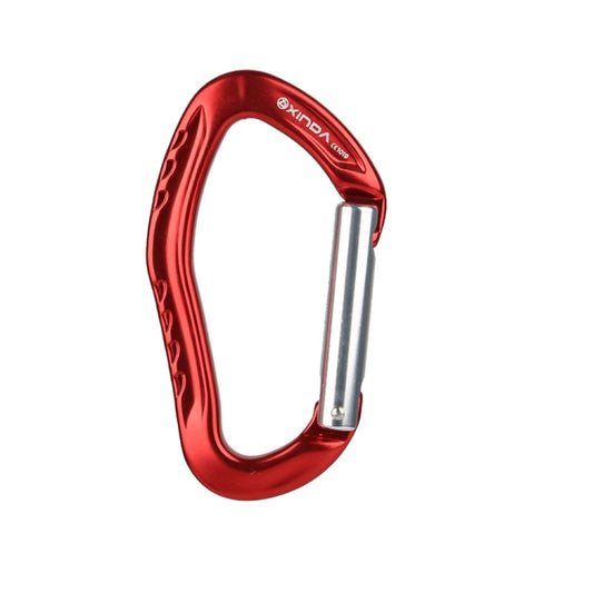 XINDA 22KN Rock Climbing Straight Quickdraw Spring-loaded Gate Buckle Aluminum Carabiner, XD-8126 (Blue), XD-8126 (Black), XD-8126 (Red), XD-8126 (Orange), XD-8126 (Silver)