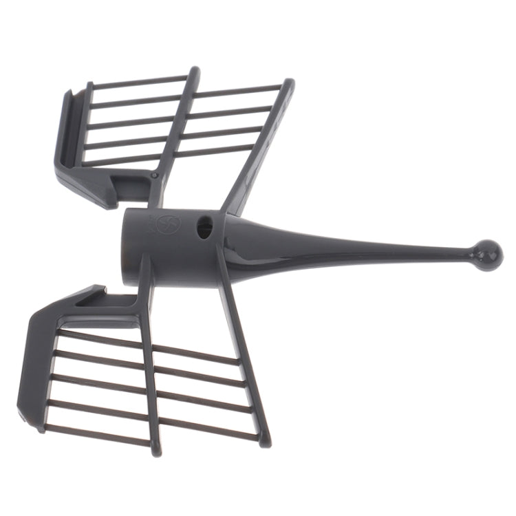 Butterfly blender scraper replacement part, dark plastic angled cross with slotted panels