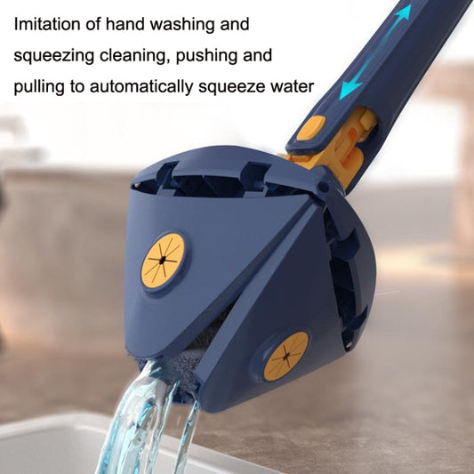Triangular Mop Household Ceiling Cleaner Wipe Wall Tiles Imitation Hand Twist Mop, Including 1 Cloth With Scraper, Including 2 Cloth With Scraper, with 2 Cloth, Including 4 Cloth With Scraper