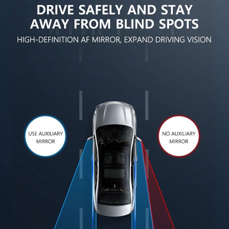 Silver small round reversing blind spot mirror with suction cup mount